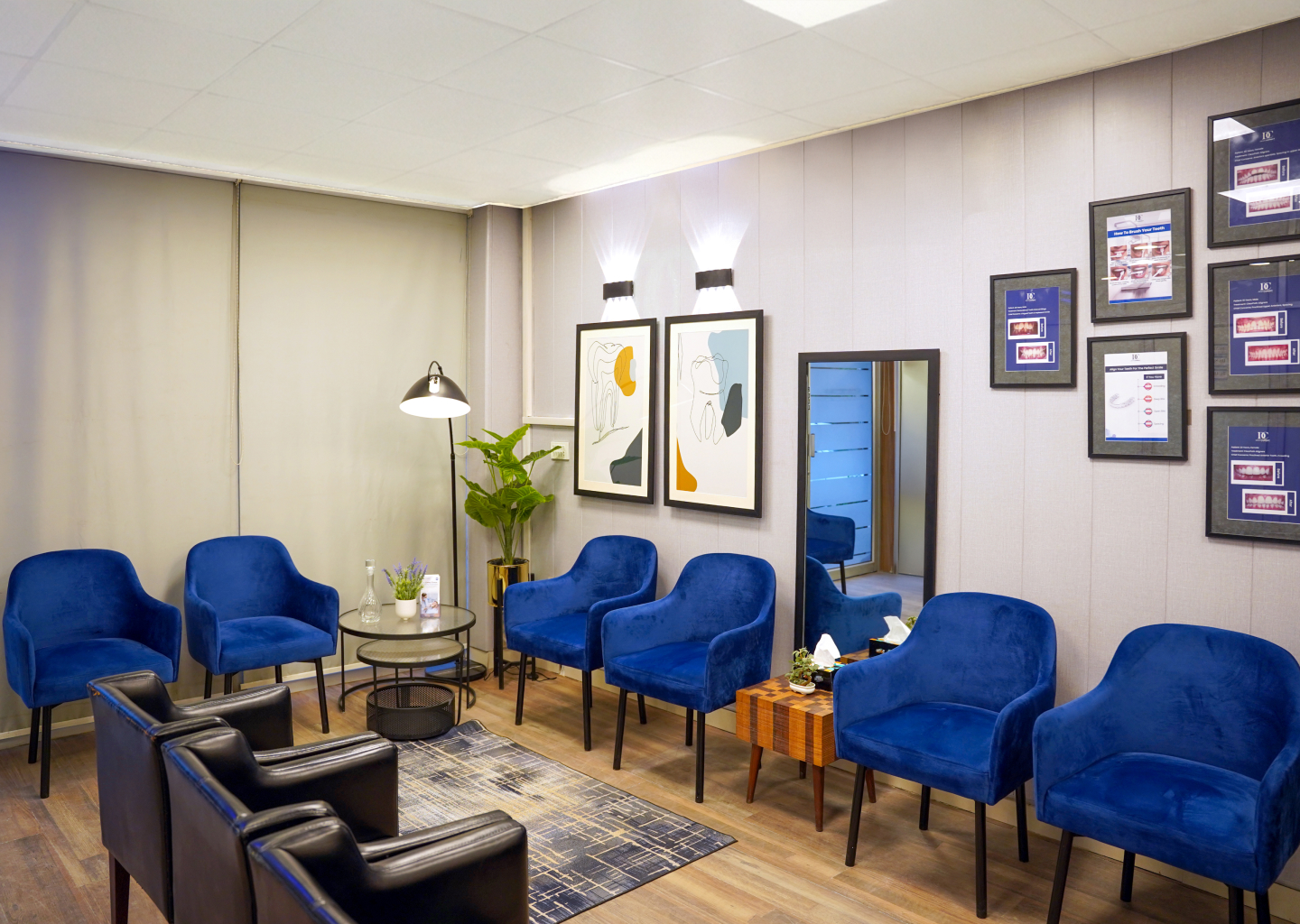 The inner structure of the dental clinic in Johar Town Lahore.