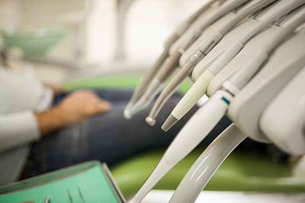 Dental tools in the dental clinic are used by dentists in Faisalabad.