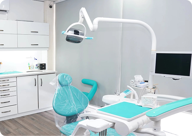 A fully equipped dental clinic in Islamabad is displayed, showcasing advanced machinery, digital diagnostic technology, modern instruments, hygienic layout, patient comfort, and high professional clinical standards.