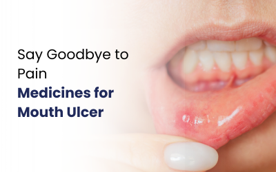 A girl shows her mouth sores.